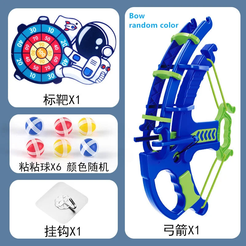 Montessori Educational Sport Game Set - Children's Outdoor Slingshot Target Practice with Sticky Ball Dartboard Basketball Board
