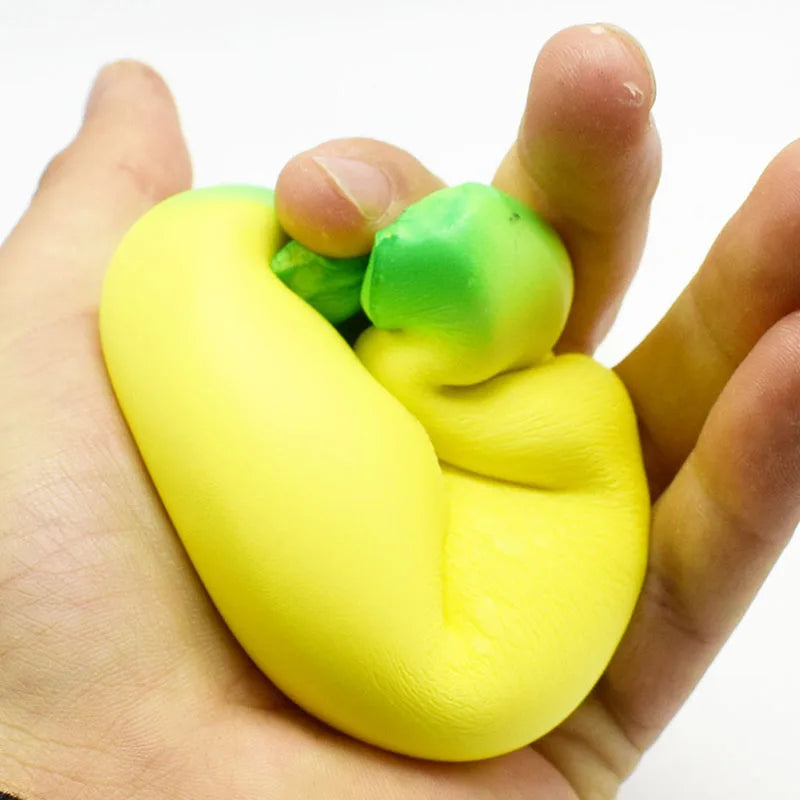 Jumbo Anti-Stress Squishy Banana Toy Slow Rising Squeeze Stress Reliever Funny Fruit Prop for All Ages Funny And Relaxing