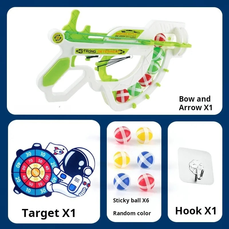 Montessori Educational Sport Game Set - Children's Outdoor Slingshot Target Practice with Sticky Ball Dartboard Basketball Board