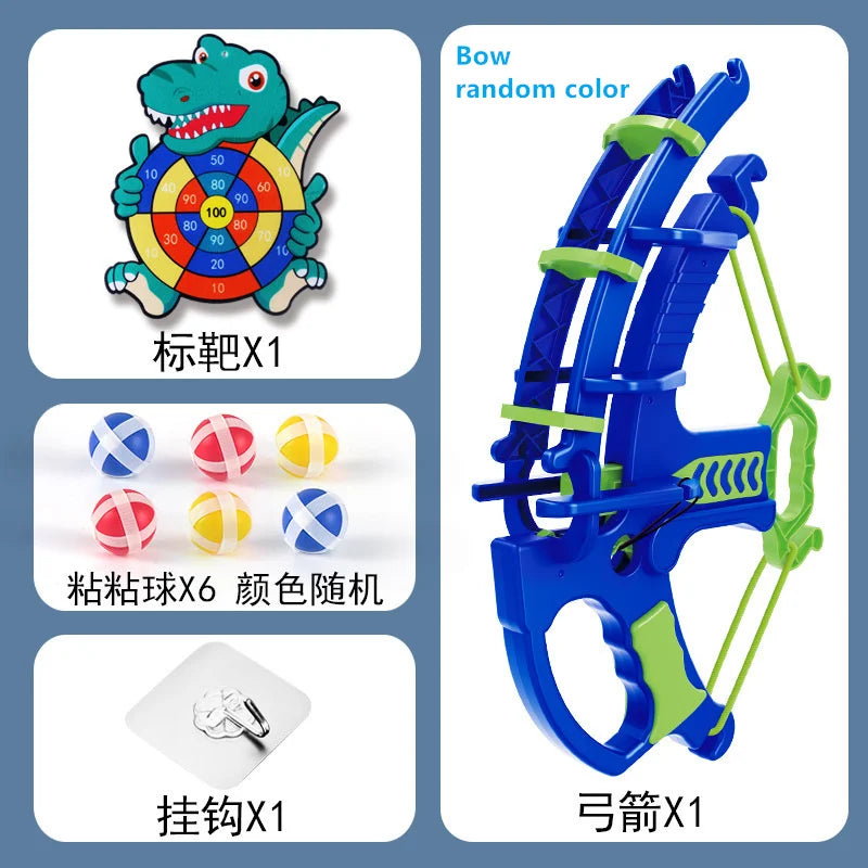 Montessori Educational Sport Game Set - Children's Outdoor Slingshot Target Practice with Sticky Ball Dartboard Basketball Board