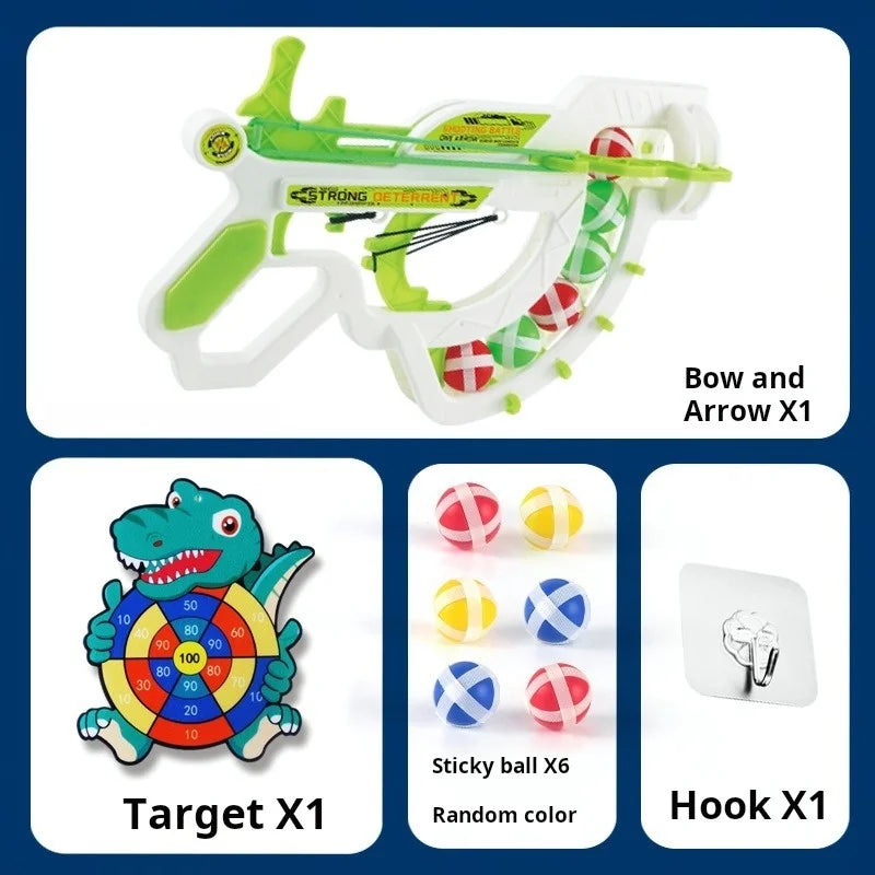 Montessori Educational Sport Game Set - Children's Outdoor Slingshot Target Practice with Sticky Ball Dartboard Basketball Board