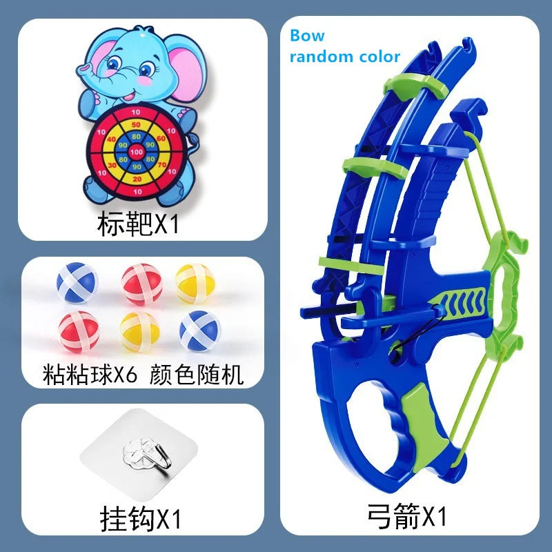 Montessori Educational Sport Game Set - Children's Outdoor Slingshot Target Practice with Sticky Ball Dartboard Basketball Board