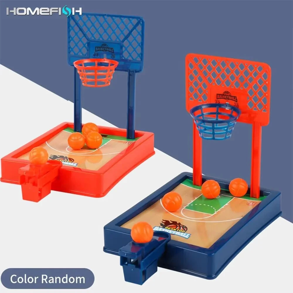 Portable Mini Basketball Game Set Desktop Travel Office Indoor Outdoor Fun Toy Christmas Gift for Kids Aged 7+