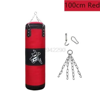 Durable Punch Sandbag for Boxing And Fitness Training with Metal Chain Hook And Carabiner for Kick And Fight Sports like Karate Taekwondo