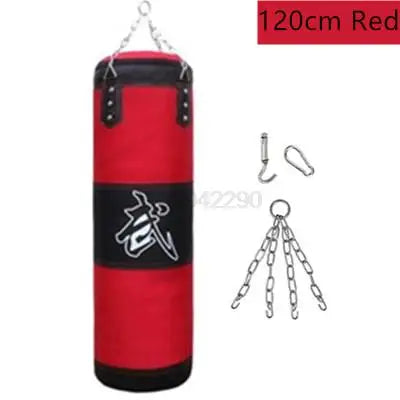 Durable Punch Sandbag for Boxing And Fitness Training with Metal Chain Hook And Carabiner for Kick And Fight Sports like Karate Taekwondo