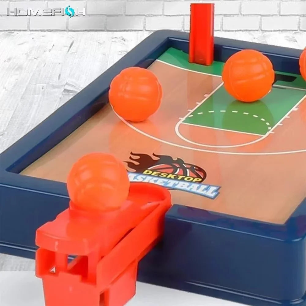 Portable Mini Basketball Game Set Desktop Travel Office Indoor Outdoor Fun Toy Christmas Gift for Kids Aged 7+
