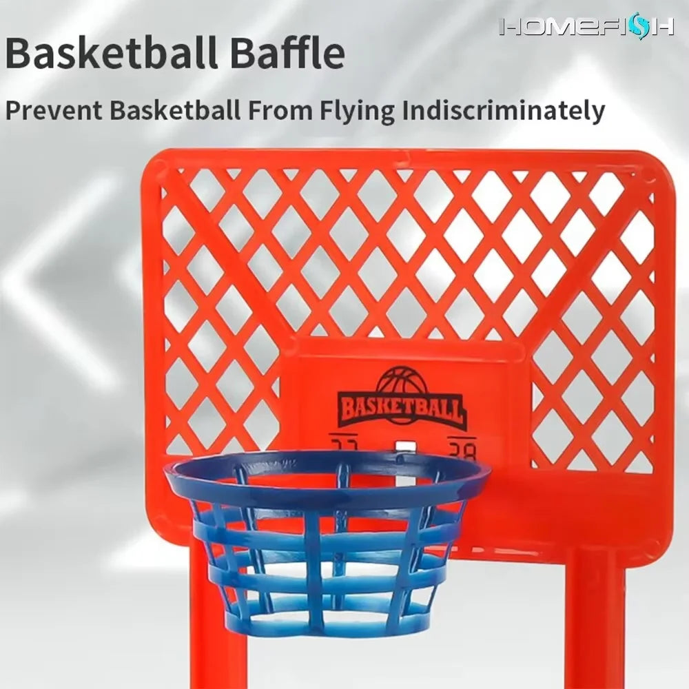 Portable Mini Basketball Game Set Desktop Travel Office Indoor Outdoor Fun Toy Christmas Gift for Kids Aged 7+