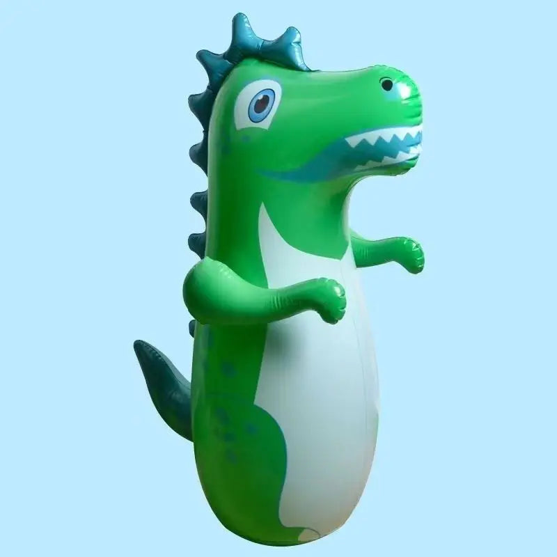 Inflatable Standing Boxing Bag for Kids - Safety Air-Stuffed Tumbler Toy Animal Design Beach Activity Game Supply for Children
