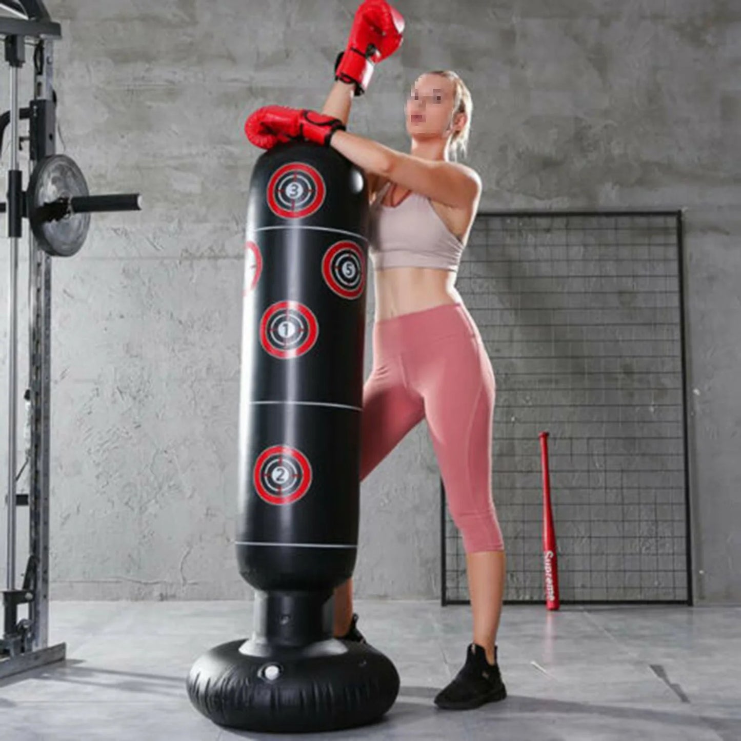160cm Inflatable Boxing Punching Bag for Kids Sandbag Training Exercising Tool Age >6 Years Mainland China Origin