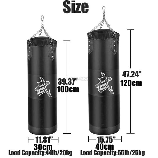 Durable Punch Sandbag for Boxing And Fitness Training with Metal Chain Hook And Carabiner for Kick And Fight Sports like Karate Taekwondo