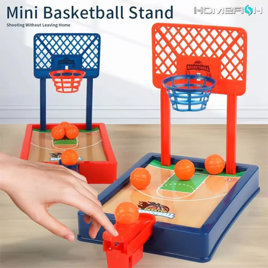 Portable Mini Basketball Game Set Desktop Travel Office Indoor Outdoor Fun Toy Christmas Gift for Kids Aged 7+